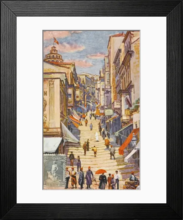 Framed Print : Constantinople - Pera - Grand Street Framed Print : Constantinople - Pera - Grand Street