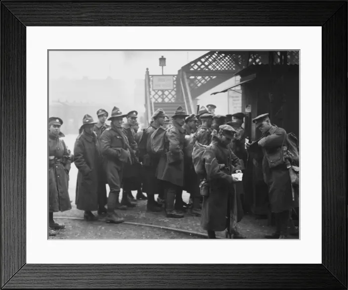 Framed Print : Fourteen days leave during World War I Framed Print : Fourteen days leave during World War I