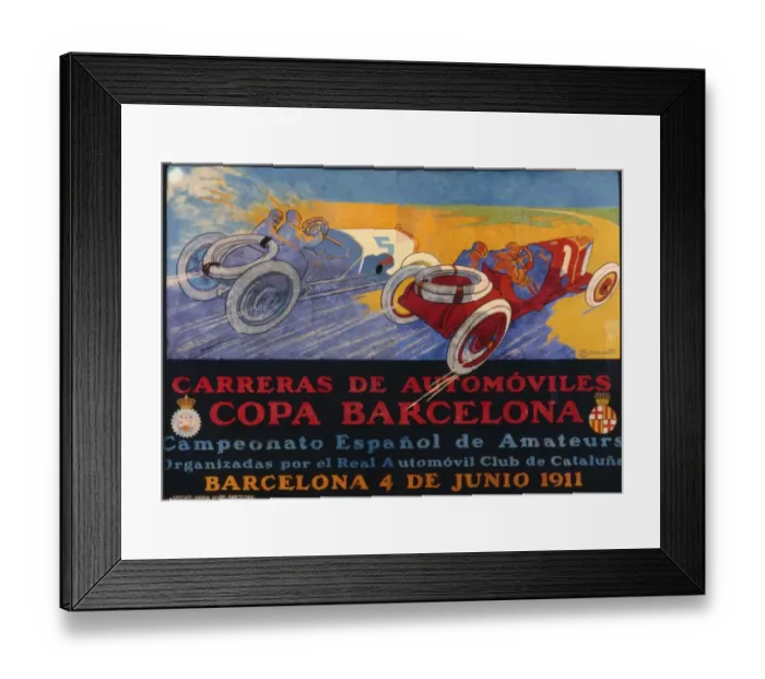 Framed Print : Copa Barcelona 1911 poster Framed Print : Copa Barcelona 1911 poster