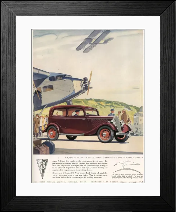 Framed Print : Advertisement for V-8 Saloon de Luxe Framed Print : Advertisement for V-8 Saloon de Luxe