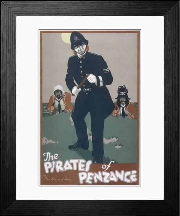 Framed Print : Gilbert and Sullivan theatre poster Framed Print : Gilbert and Sullivan theatre poster