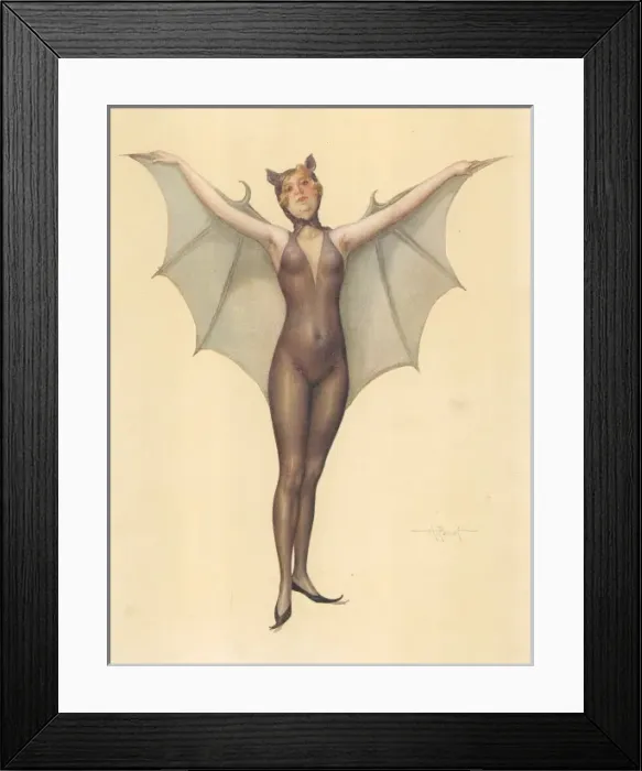 Framed Print : Bat Girl by A. Penot Framed Print : Bat Girl by A. Penot