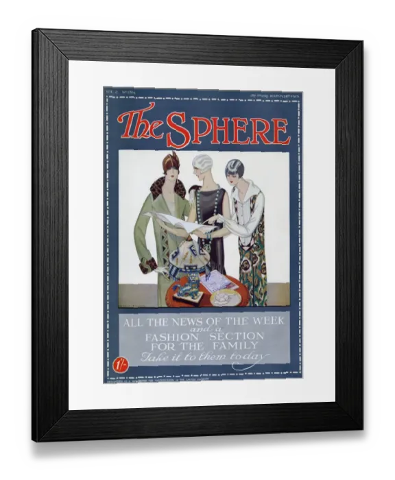Framed Print : The Sphere fashion number 1925 Framed Print : The Sphere fashion number 1925