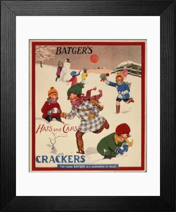 Framed Print : Batgers Hat and Caps Crackers Framed Print : Batgers Hat and Caps Crackers