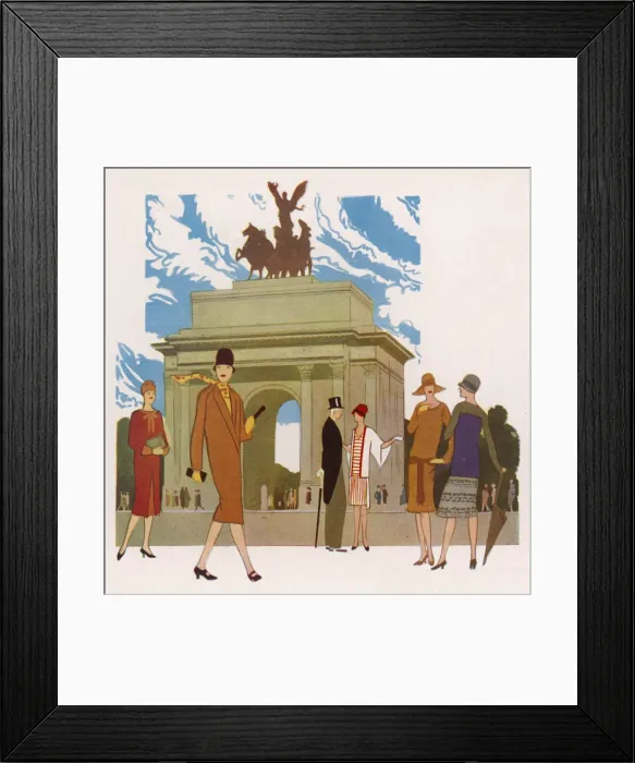 Framed Print : Fashion illustration for The Sphere 1927