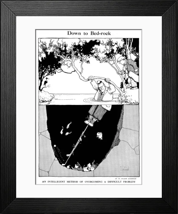 Framed Print : Down to Bed-rock Framed Print : Down to Bed-rock
