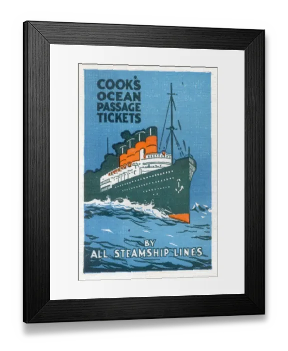 Framed Print : Cooks Ocean Passage Tickets Framed Print : Cooks Ocean Passage Tickets