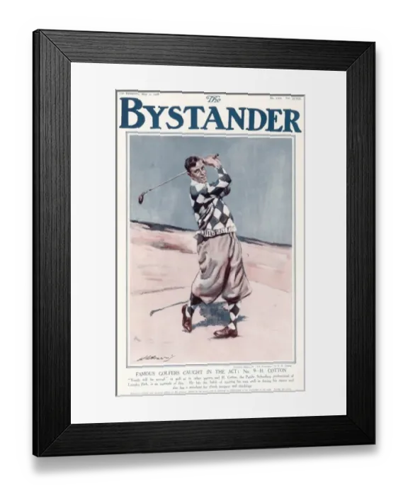 Framed Print : Famous Golfers Caught In The Act. No. 9 H. Cotton Framed Print : Famous Golfers Caught In The Act. No. 9 H. Cotton