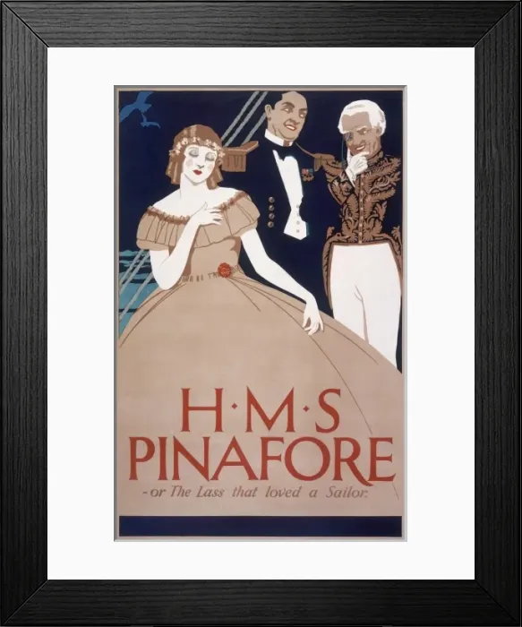 Framed Print : Gibert and Sullivan theatre poster Framed Print : Gibert and Sullivan theatre poster