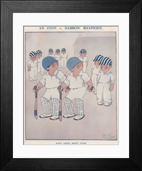 Framed Print : An Eton v. Harrow Rhapsody - When Greek meets Greek by Chloe Framed Print : An Eton v. Harrow Rhapsody - When Greek meets Greek by Chloe