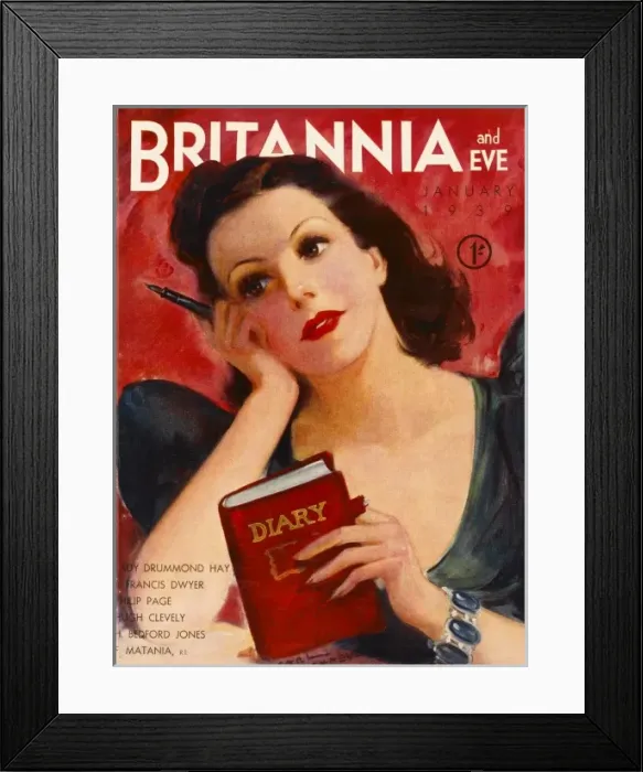 Framed Print : Britannia and Eve cover January 1939 Framed Print : Britannia and Eve cover January 1939