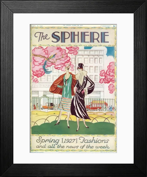Framed Print : The Sphere Spring fashion number front cover Framed Print : The Sphere Spring fashion number front cover