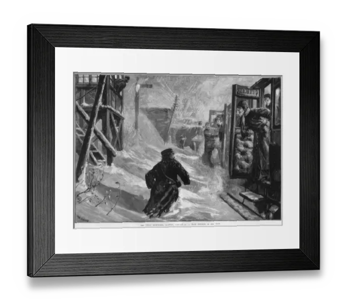 Framed Print : Train Blocked by Snow Framed Print : Train Blocked by Snow