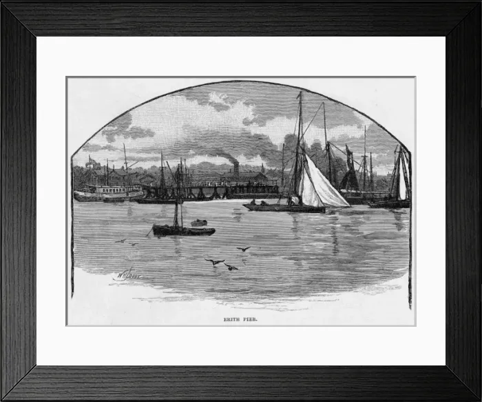Framed Print : ERITH. Erith, Kent, seen from the Thames Framed Print : ERITH. Erith, Kent, seen from the Thames