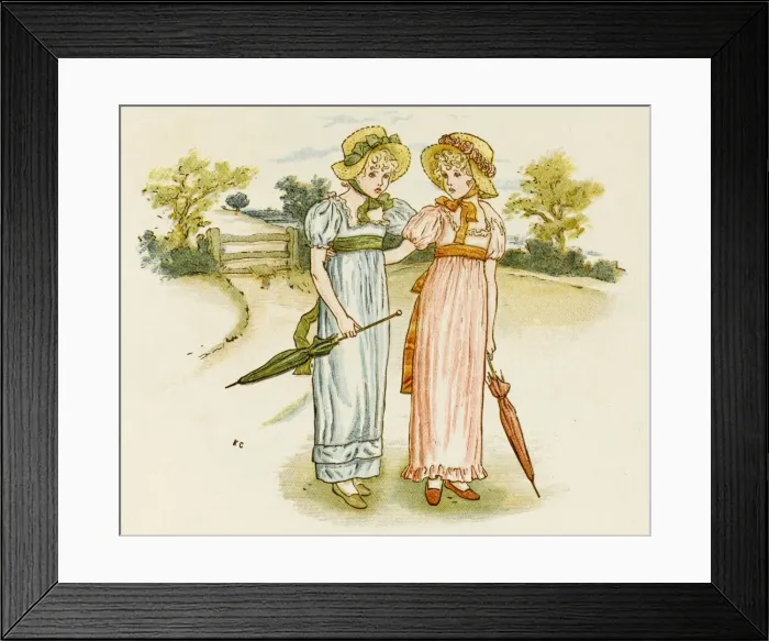 Framed Print : Two Victorian Girls Framed Print : Two Victorian Girls