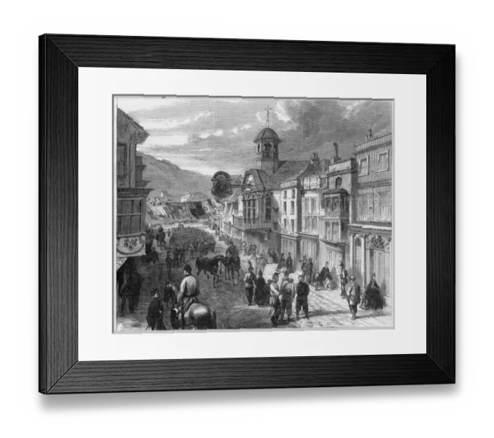 Framed Print : GUILDFORD. The High Street of Guildford, Surrey, during the Volunteer Review Framed Print : GUILDFORD. The High Street of Guildford, Surrey, during the Volunteer Review