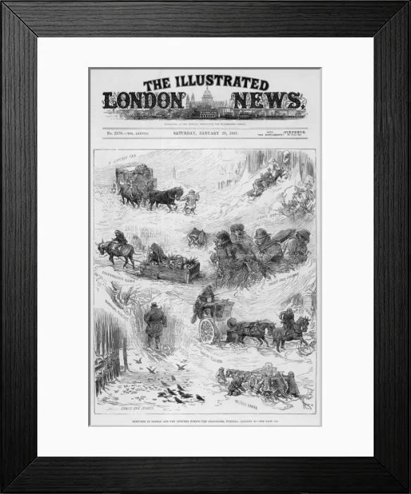 Framed Print : Snowstorm in London 1881 Framed Print : Snowstorm in London 1881