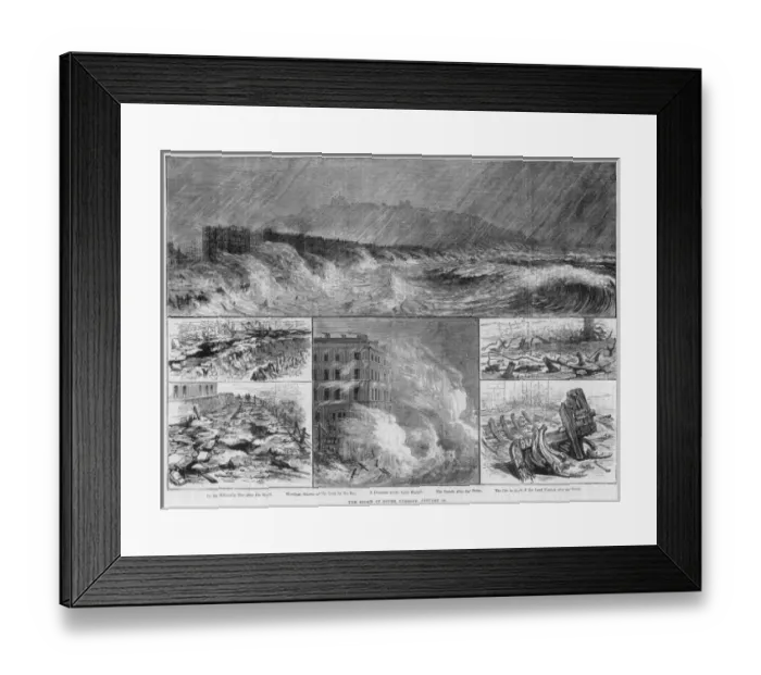 Framed Print : Storm at Dover 1881 Framed Print : Storm at Dover 1881