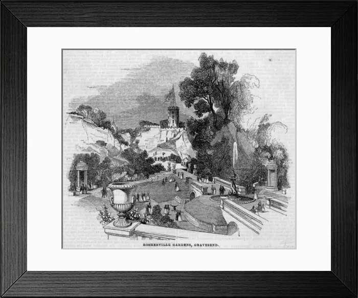 Framed Print : GRAVESEND. Rosherville Gardens, Gravesend, Kent - described as the modern Framed Print : GRAVESEND. Rosherville Gardens, Gravesend, Kent - described as the modern
