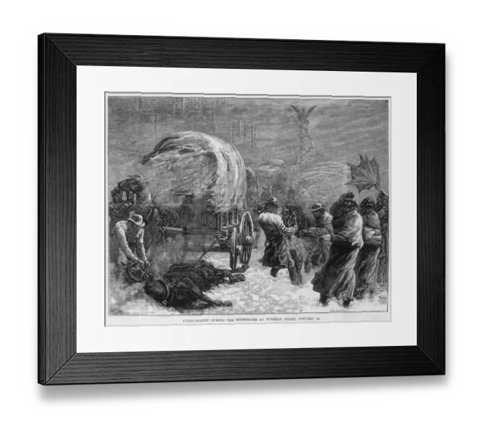 Framed Print : Fleet Street Snowstorm Framed Print : Fleet Street Snowstorm
