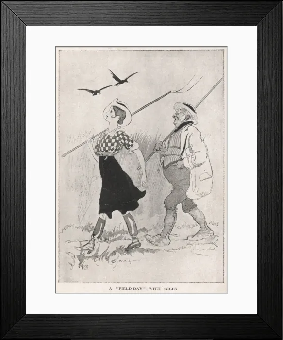 Framed Print : A Field Day with Giles Framed Print : A Field Day with Giles