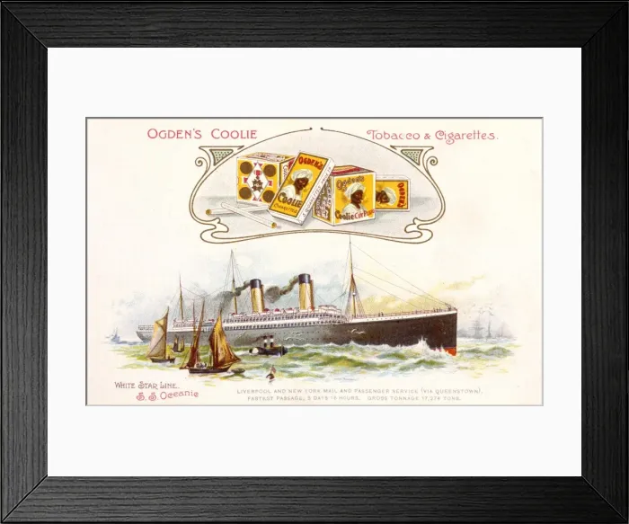 Framed Print : Oceanic Steamship Framed Print : Oceanic Steamship