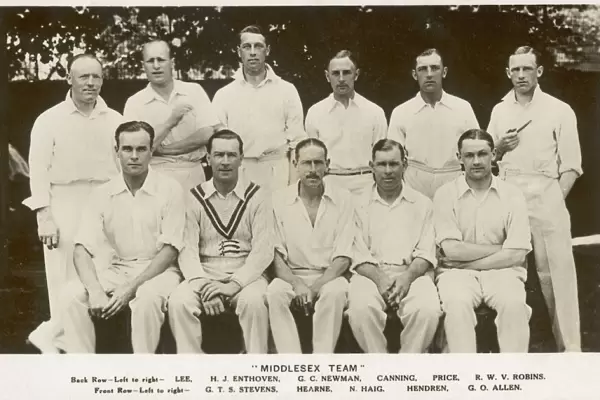 Middlesex Cricket Team, 1930s