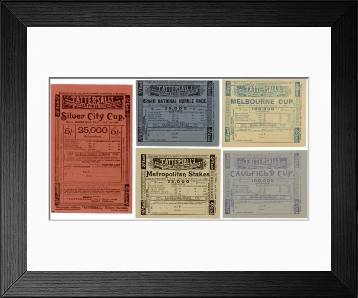 Framed Print : Tattersall Racing Tickets Framed Print : Tattersall Racing Tickets