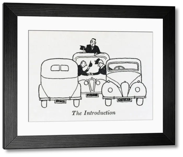 Framed Print : The Introduction / W Heath Robinson Framed Print : The Introduction / W Heath Robinson