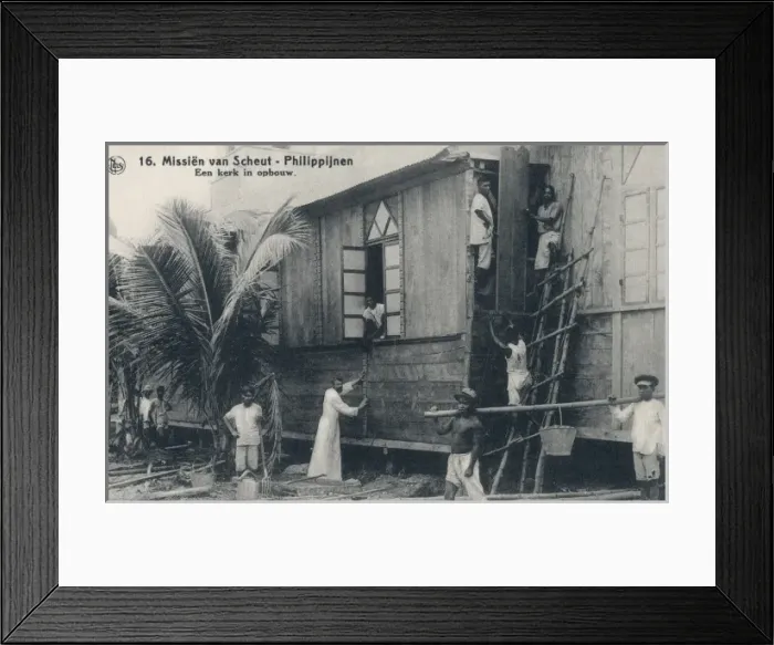 Framed Print : Philippines - Building a Church Framed Print : Philippines - Building a Church