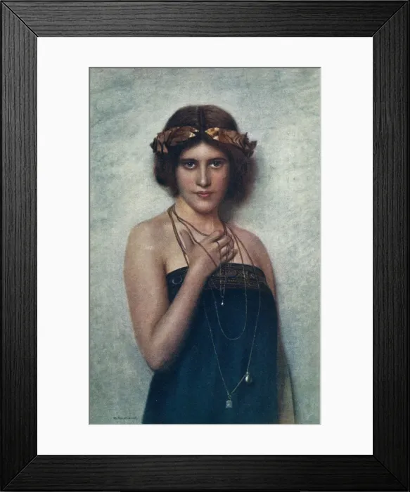 Framed Print : Woman in classical costume - Nonnebruch Framed Print : Woman in classical costume - Nonnebruch