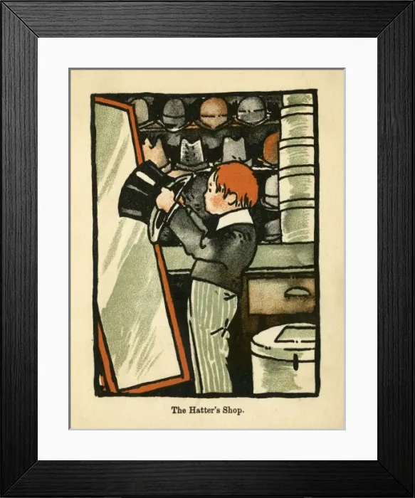 Framed Print : The Hatters Shop Framed Print : The Hatters Shop