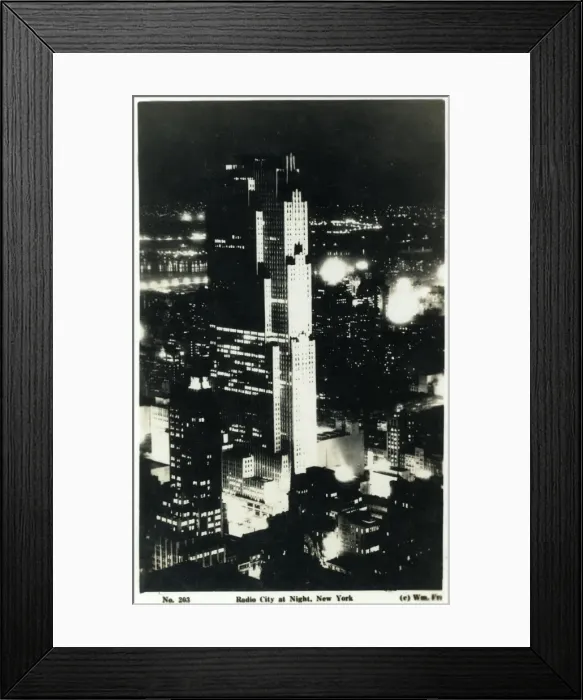 Framed Print : Radio City at Night - New York Framed Print : Radio City at Night - New York