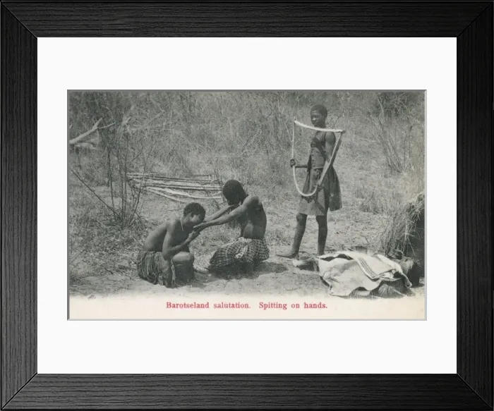 Framed Print : Zambia - Spitting on Hands Greeting Framed Print : Zambia - Spitting on Hands Greeting