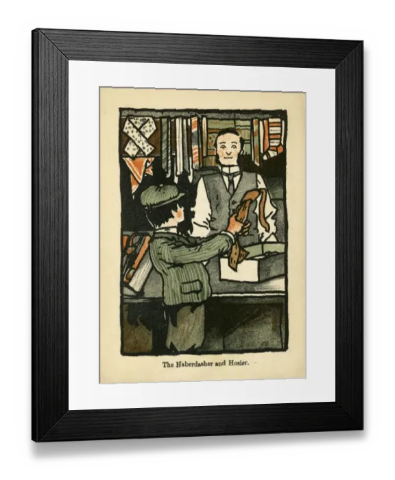 Framed Print : The Haberdasher and Hosier Framed Print : The Haberdasher and Hosier