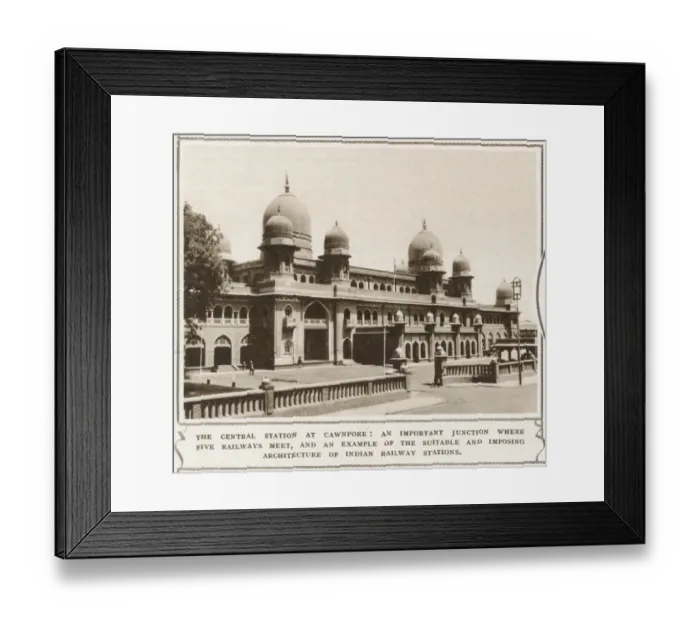 Framed Print : The Central Station at Cawnpore, India Framed Print : The Central Station at Cawnpore, India