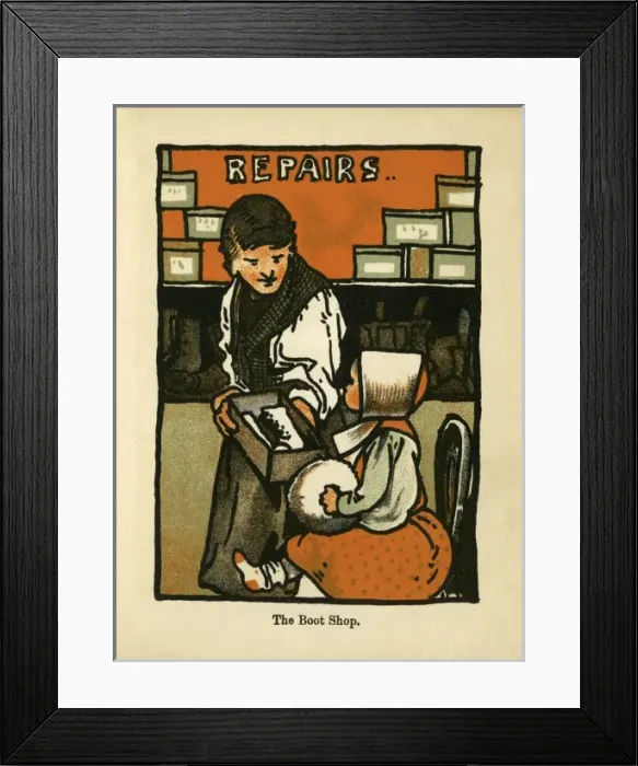 Framed Print : The Boot Shop Framed Print : The Boot Shop