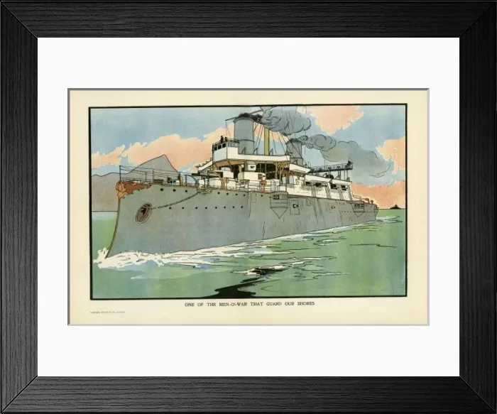 Framed Print : Naval Steamship - Charles Robinson Framed Print : Naval Steamship - Charles Robinson