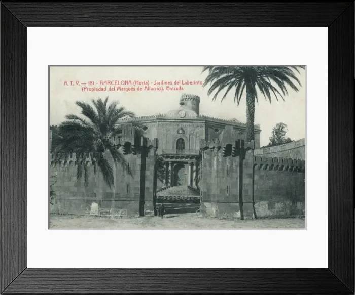 Framed Print : Barcelona - Gateway to Labyrinth Gardens Framed Print : Barcelona - Gateway to Labyrinth Gardens