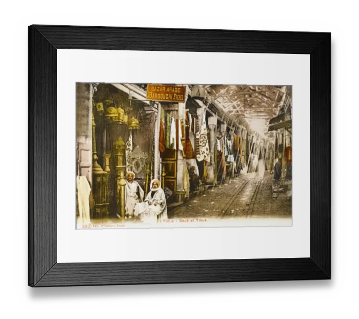 Framed Print : Tunisia - Tunis - The Souk el Trouk Framed Print : Tunisia - Tunis - The Souk el Trouk