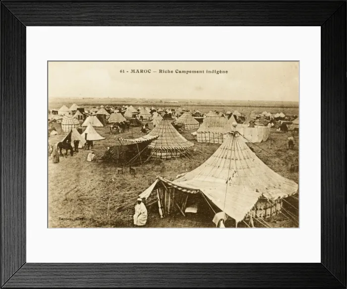Framed Print : Rich Indigenous encampment, Morocco Framed Print : Rich Indigenous encampment, Morocco
