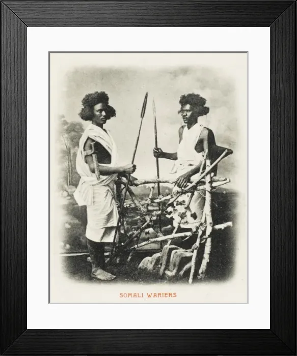 Framed Print : Two Warriors from Somalia Framed Print : Two Warriors from Somalia