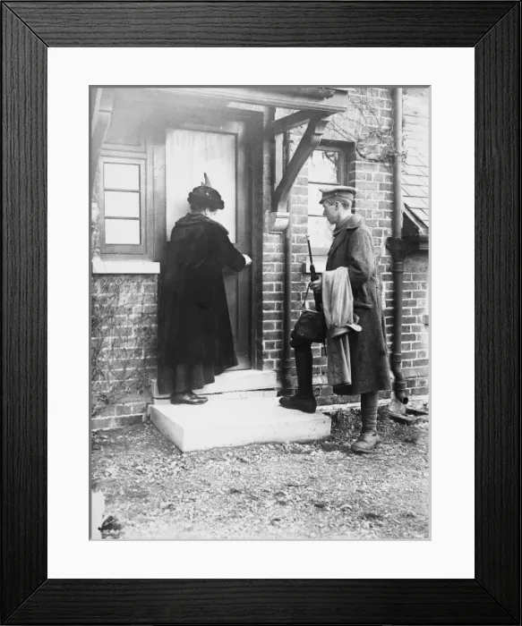 Framed Print : Soldier on leave, World War I Framed Print : Soldier on leave, World War I