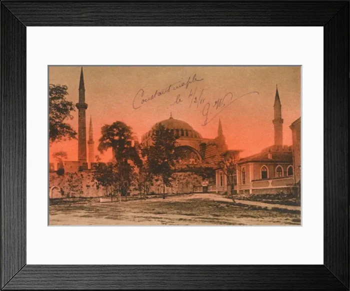 Framed Print : Sun setting over St Sophia Framed Print : Sun setting over St Sophia