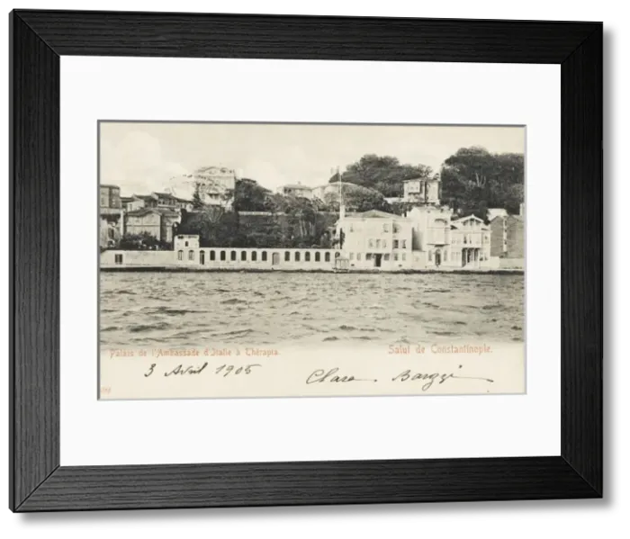 Framed Print : Palace of the Italian Ambassador at Therapia Framed Print : Palace of the Italian Ambassador at Therapia