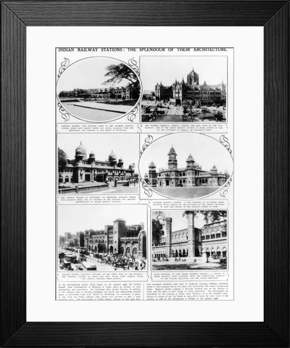Framed Print : Indain Railway Stations: The Splendor of their Architecture Framed Print : Indain Railway Stations: The Splendor of their Architecture