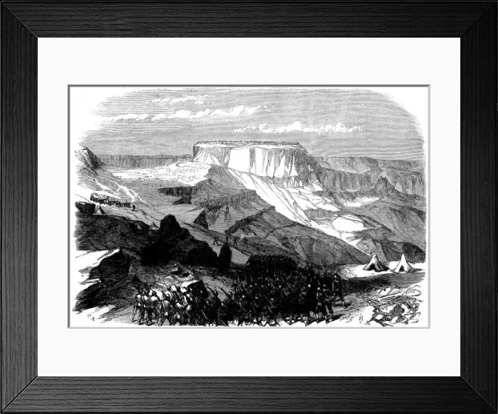 Framed Print : Abyssinian War: The 33rd Foot Advancing upon Magdala, from b Framed Print : Abyssinian War: The 33rd Foot Advancing upon Magdala, from b