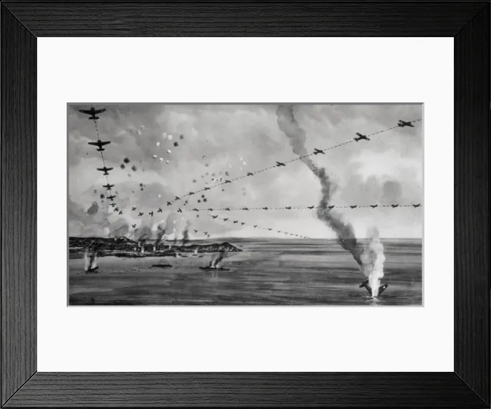 Framed Print : How the Japanese Raid on Pearl Harbour and its Warships was carried out By English School Framed Print : How the Japanese Raid on Pearl Harbour and its Warships was carried out By English School