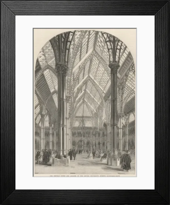 Framed Print : The Central Court and Arcades of the Oxford University Museu Framed Print : The Central Court and Arcades of the Oxford University Museu