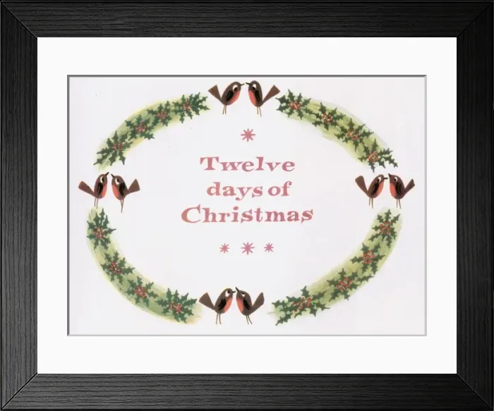 Framed Print : Twelve Days of Christmas Framed Print : Twelve Days of Christmas